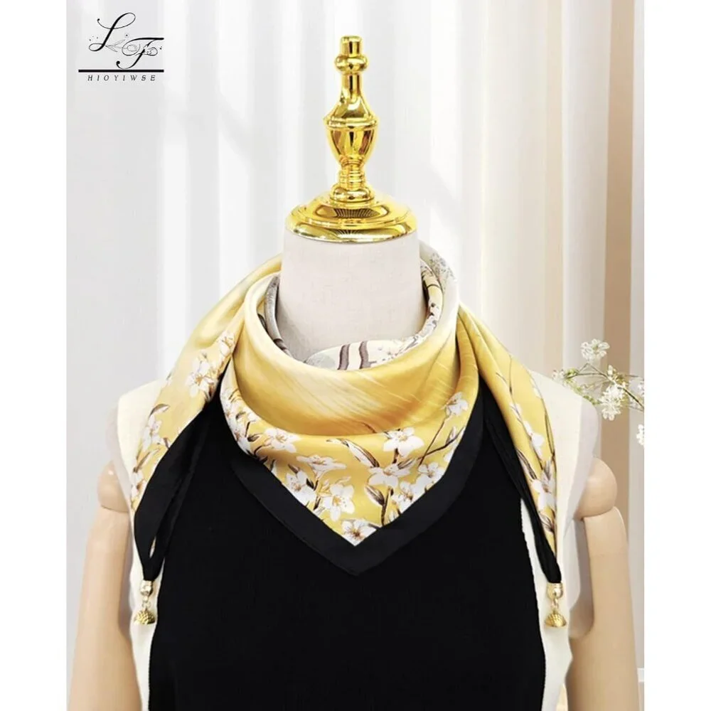 Satin Bandanas Head A14 Flos Scarf Women Lightweight Silk Hair Wrap Sleep Scarf